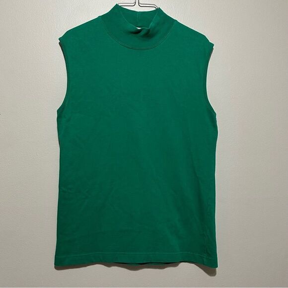 Abercrombie & Fitch Celtic Green Sleeveless Mock Neck Shirt Adult Size Large - Picture 1 of 6